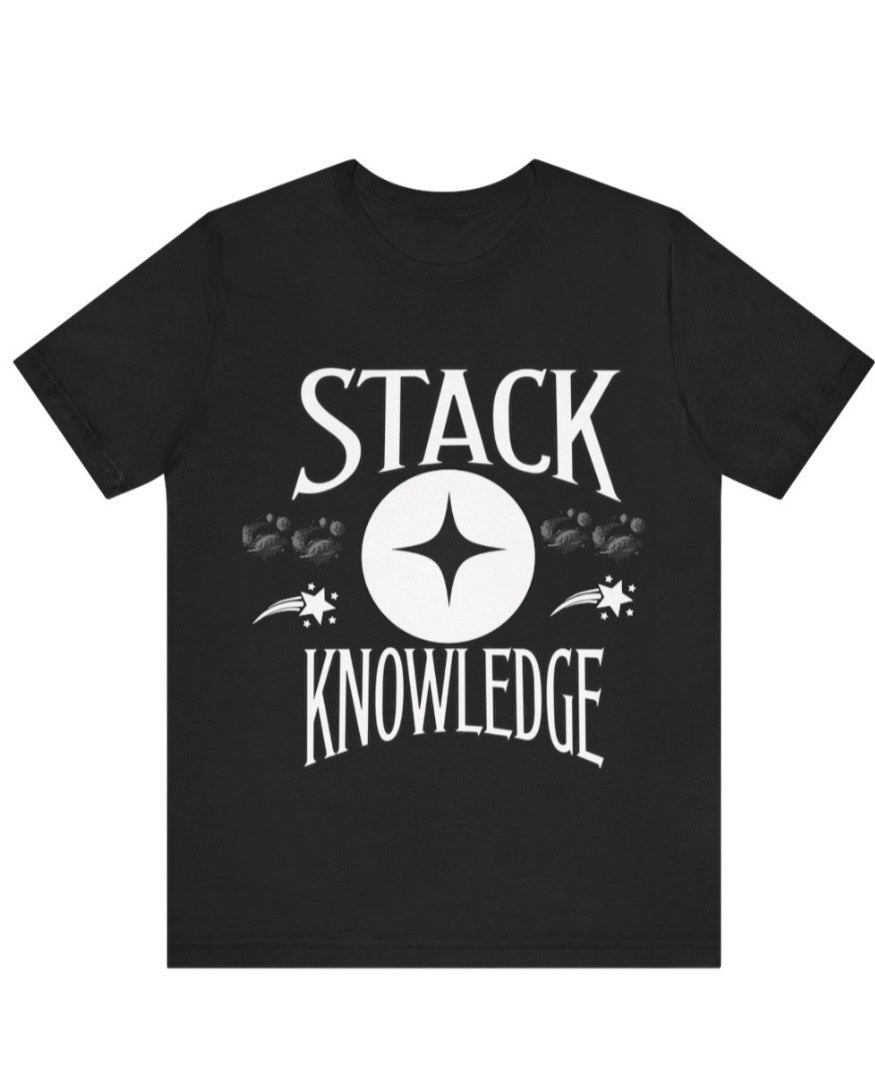 WE HERE GLOBAL " STACK KNOWLEDGE " BLACK / WHITE